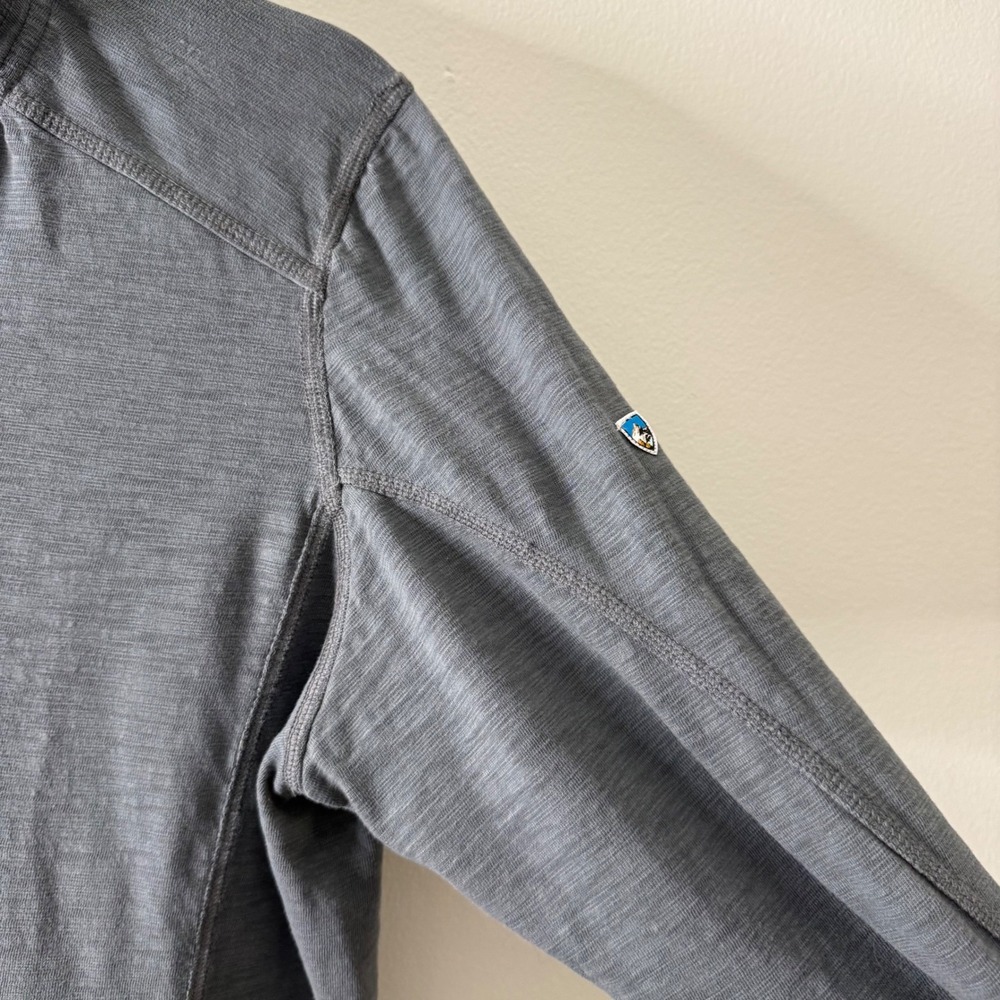 Kuhl Mens Gray Cotton Lyocell Blend Long Sleeve Henley Shirt Size Medium - Picture 6 of 10